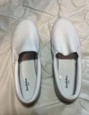 Goodfellow & Co. Phillip Men's White Canvas Twin Gore Slip-On Sneakers